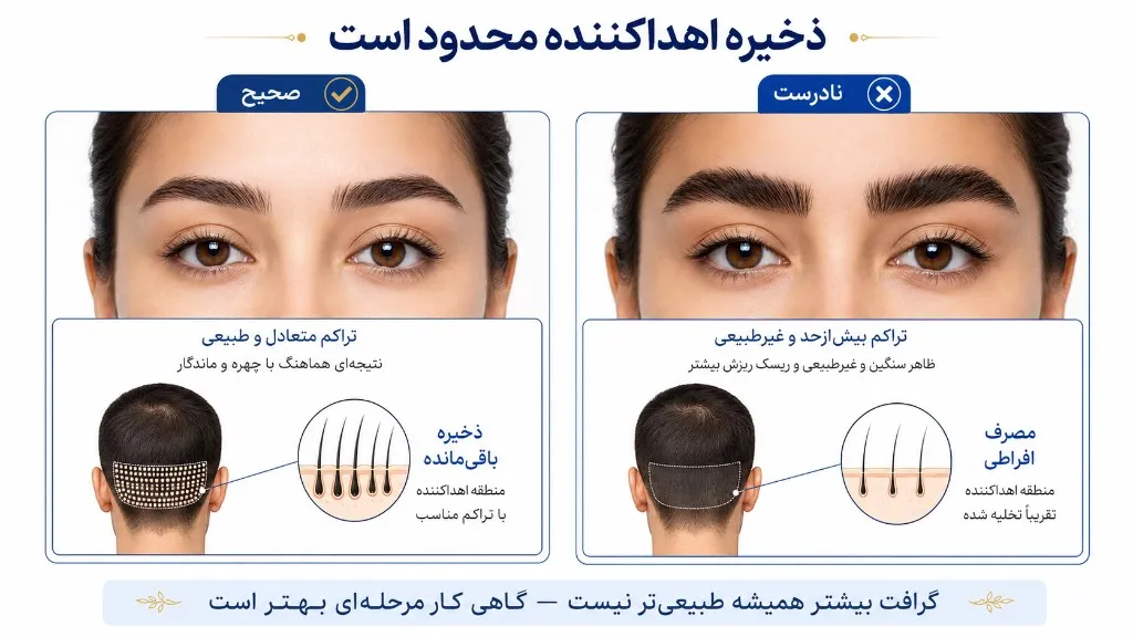 ذخیره اهداکننده محدود است: تراکم متعادل طبیعی در برابر پر کردن افراطی و تخلیه ناحیه اهداکننده